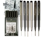 Faber Castell Pitt Artists' Brush Pens Shades of Grey Wallet